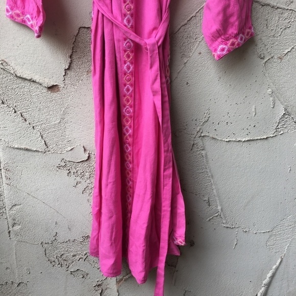 NEW NWT Melissa Odabash Melanie SS Flamingo Kaftan Dress Size XS - Picture 4 of 11